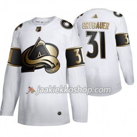 Miehille NHL Colorado Avalanche Pelipaita Philipp Grubauer 31 Adidas 2019-20 Golden Edition Valkoinen Authentic